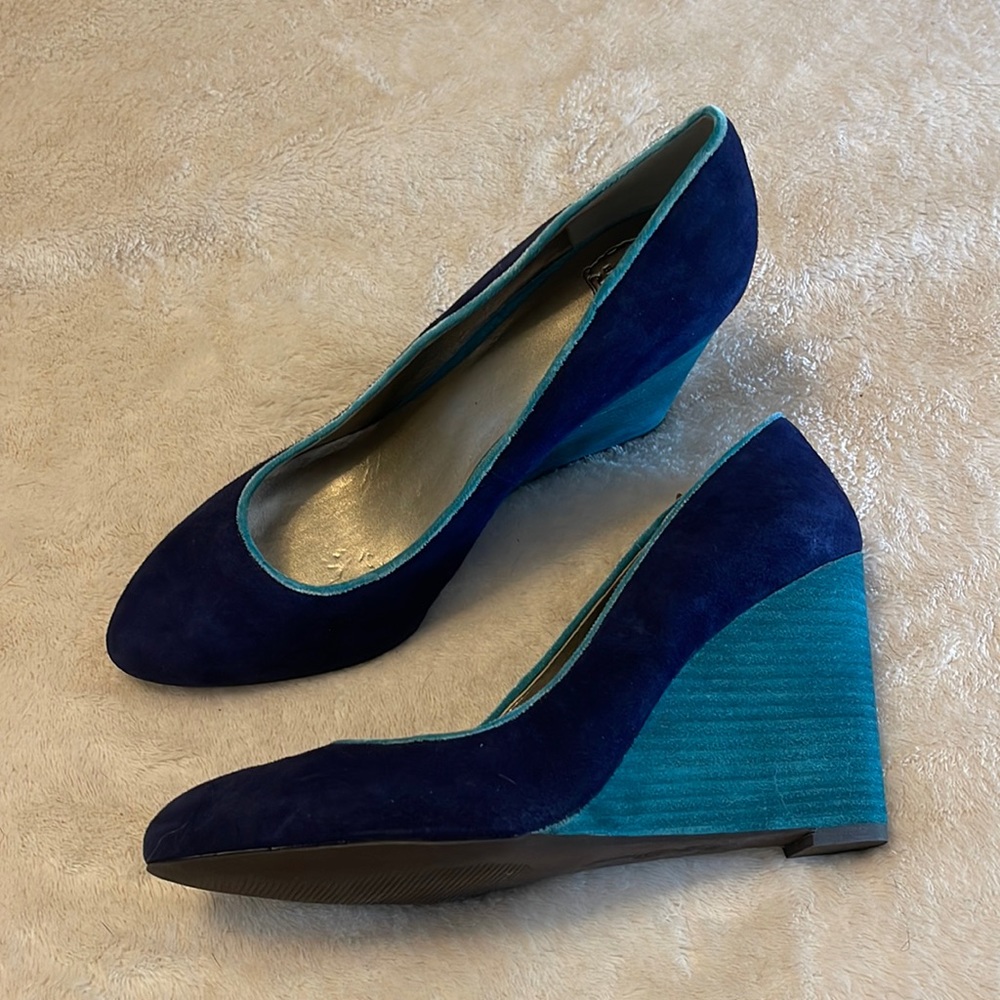 Suede wedges